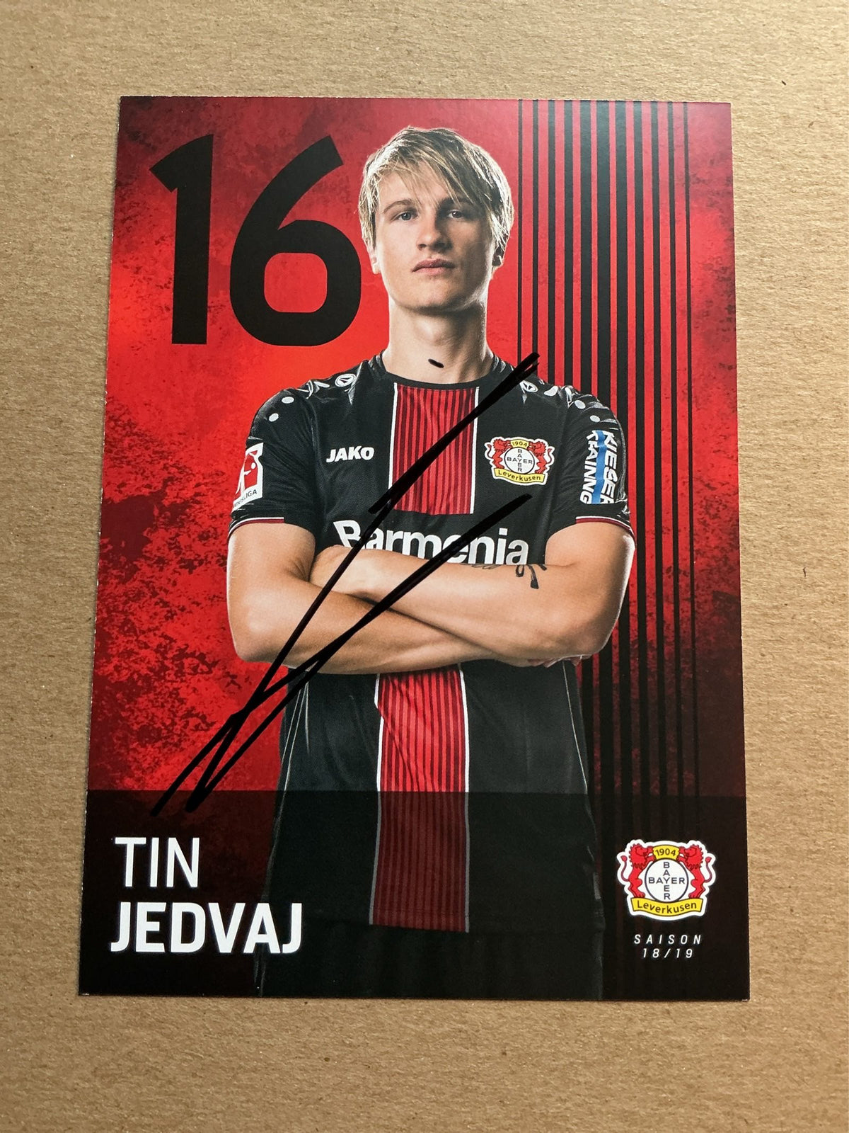 Tin Jedvaj, Croatia 🇭🇷 Bayer 04 Leverkusen 2018/19 hand signed