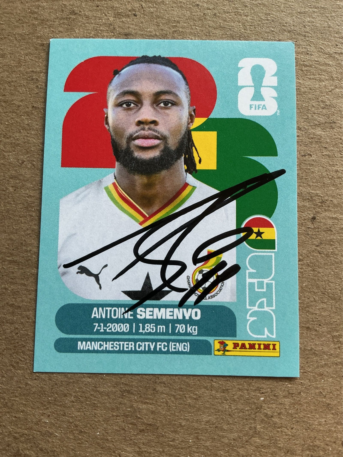 Antoine Semenyo, Ghana 🇬🇭 FIFA World Cup 2026 Panini hand signed