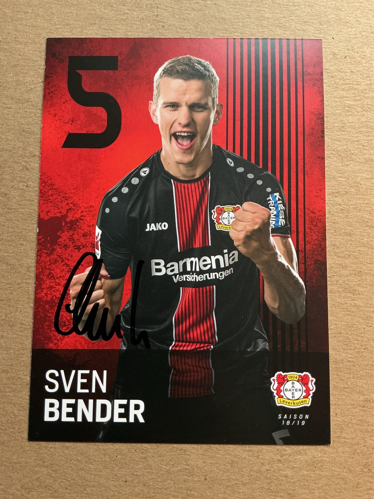 Sven Bender, Germany 🇩🇪 Bayer 04 Leverkusen 2018/19 hand signed