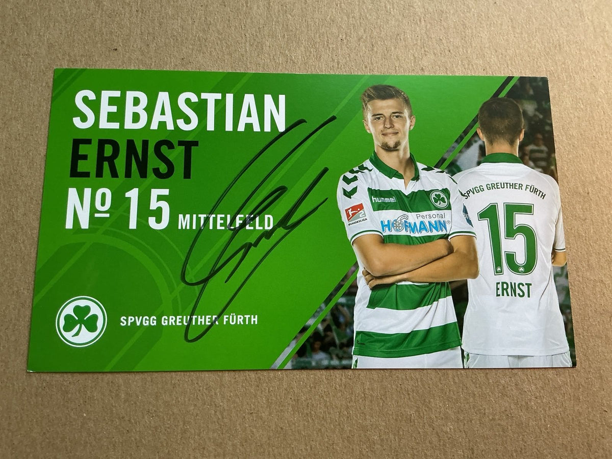 Sebastian Ernst, Germany 🇩🇪 SpVgg Greuther Fürth 2018/19 hand signed