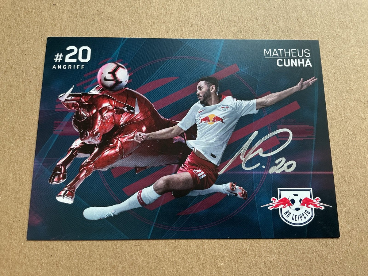 Matheus Cunha, Brazil 🇧🇷 RB Leipzig 2018/19 hand signed