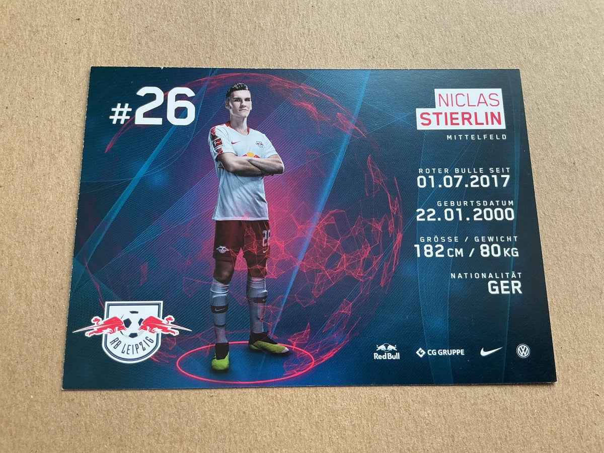 Niclas Stierlin, Germany 🇩🇪 RB Leipzig 2018/19 hand signed
