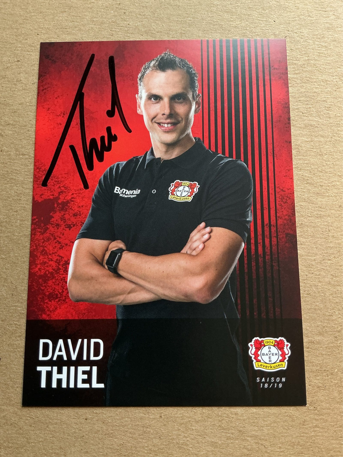 David Thiel, Germany 🇩🇪 Bayer 04 Leverkusen 2018/19 hand signed