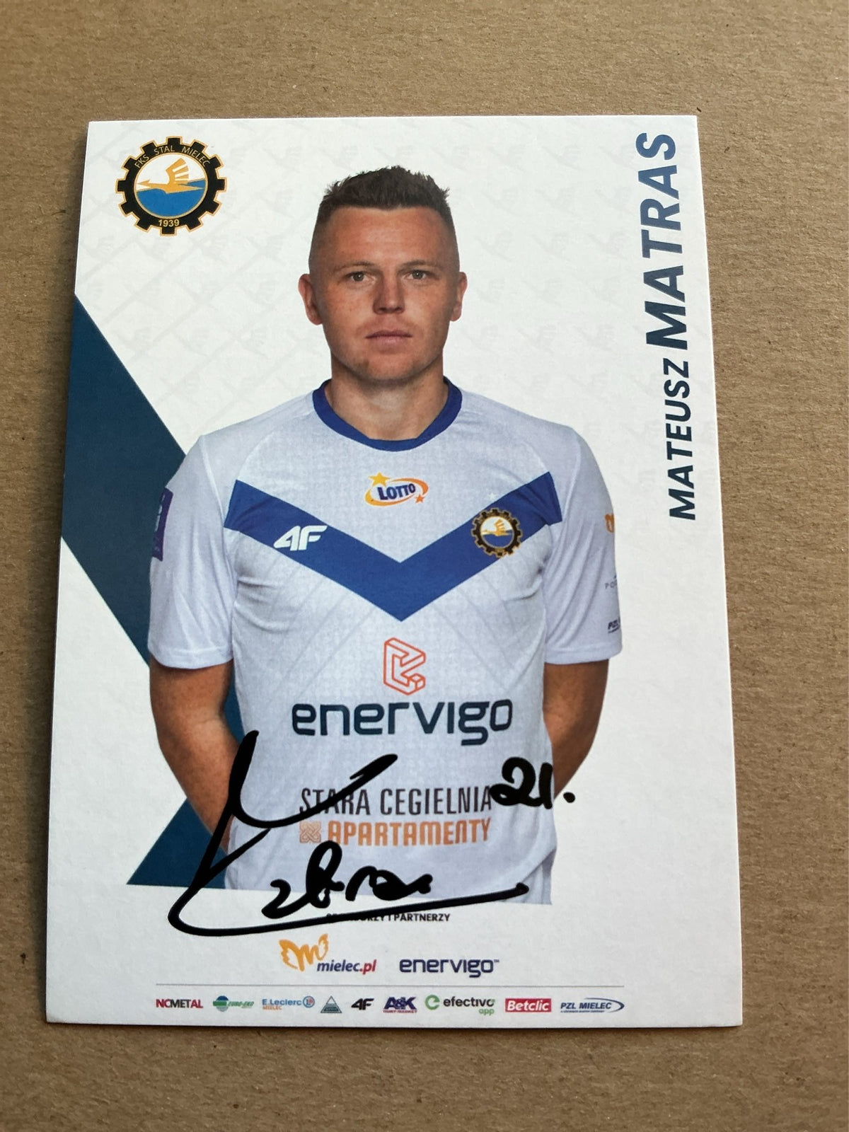 Mateusz Matras, Poland 🇵🇱 FKS Stal Mielec 2024/25 hand signed
