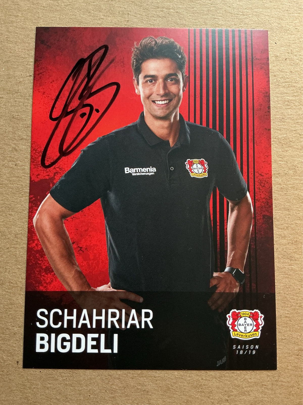 Schahriar Bigdeli, Germany 🇩🇪 Bayer 04 Leverkusen 2018/19 hand signed