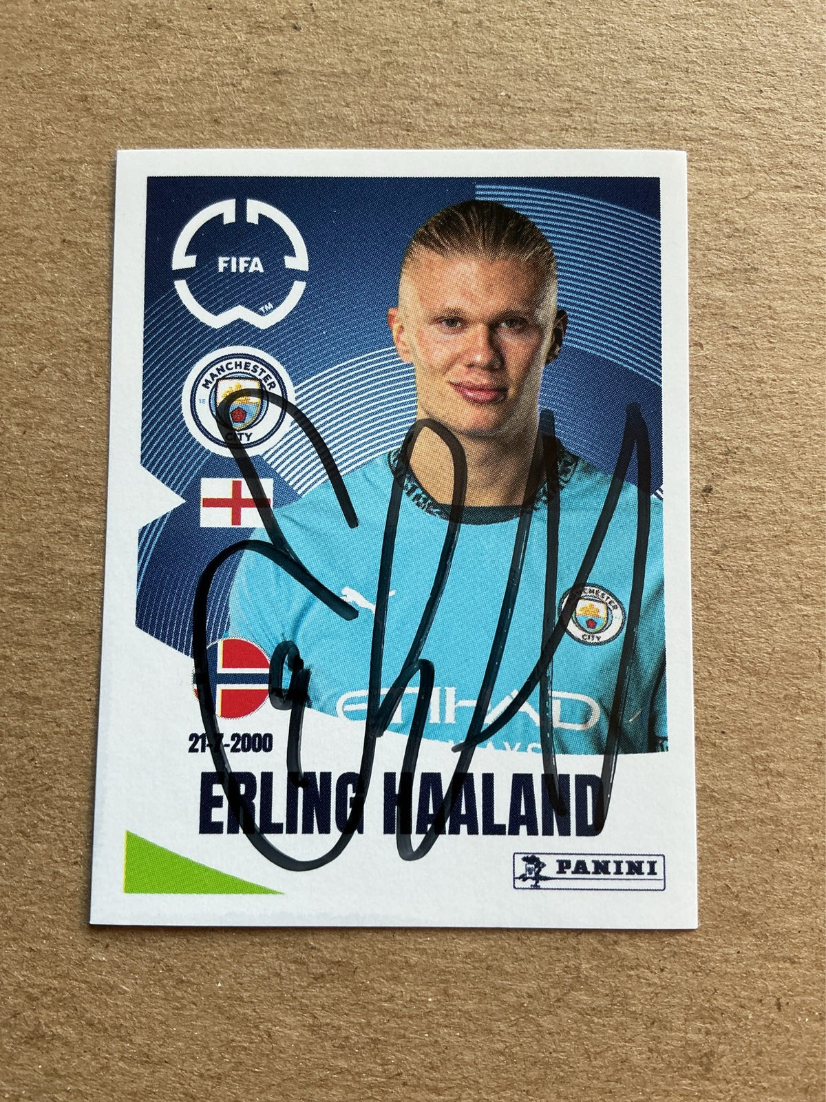 Erling Haaland, Norway 🇳🇴 Manchester City Club World Cup 2025 Panini hand signed