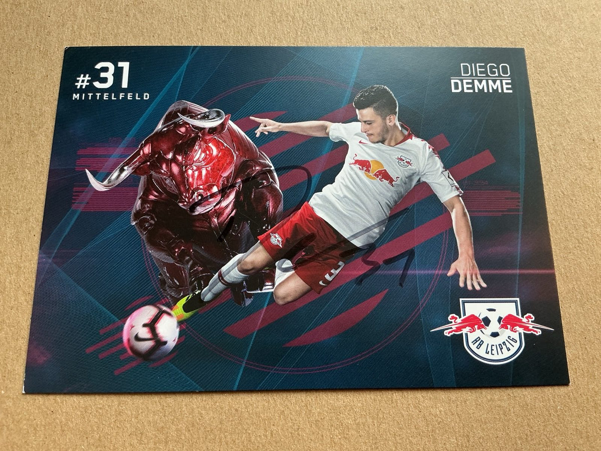Diego Demme, Germany 🇩🇪 RB Leipzig 2018/19 hand signed