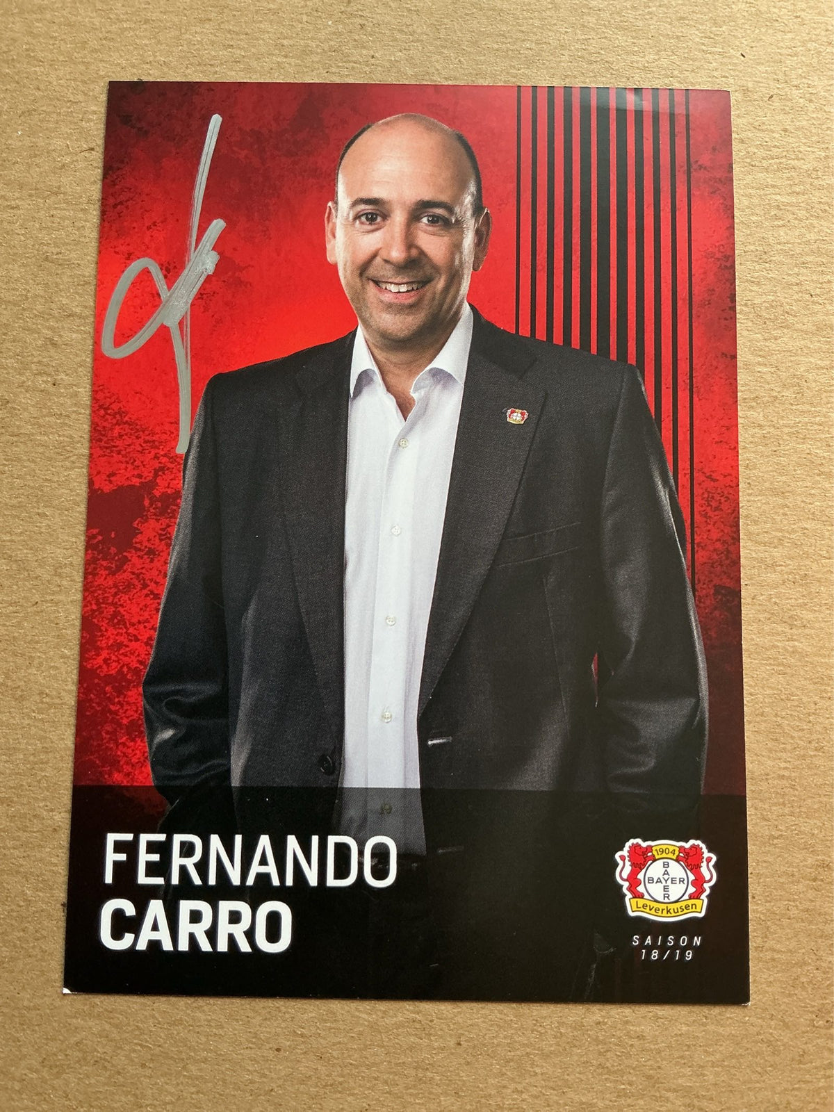 Fernando Carro, Spain 🇪🇸 Bayer 04 Leverkusen 2018/19 hand signed