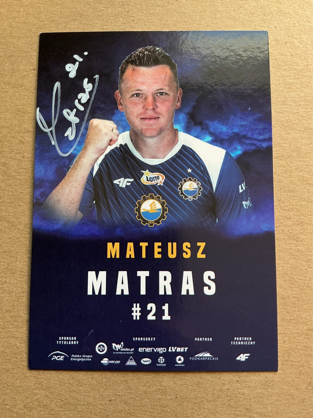 Mateusz Matras, Poland 🇵🇱 FKS Stal Mielec 2022/23 hand signed