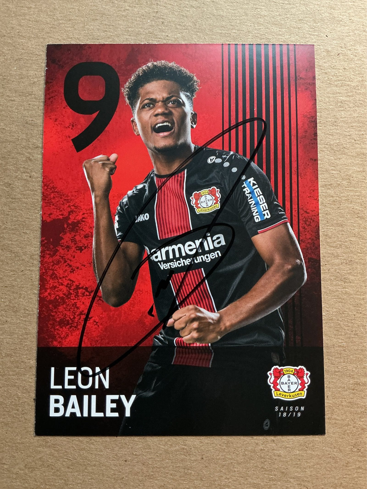 Leon Bailey, Jamaica 🇯🇲 Bayer 04 Leverkusen 2018/19 hand signed