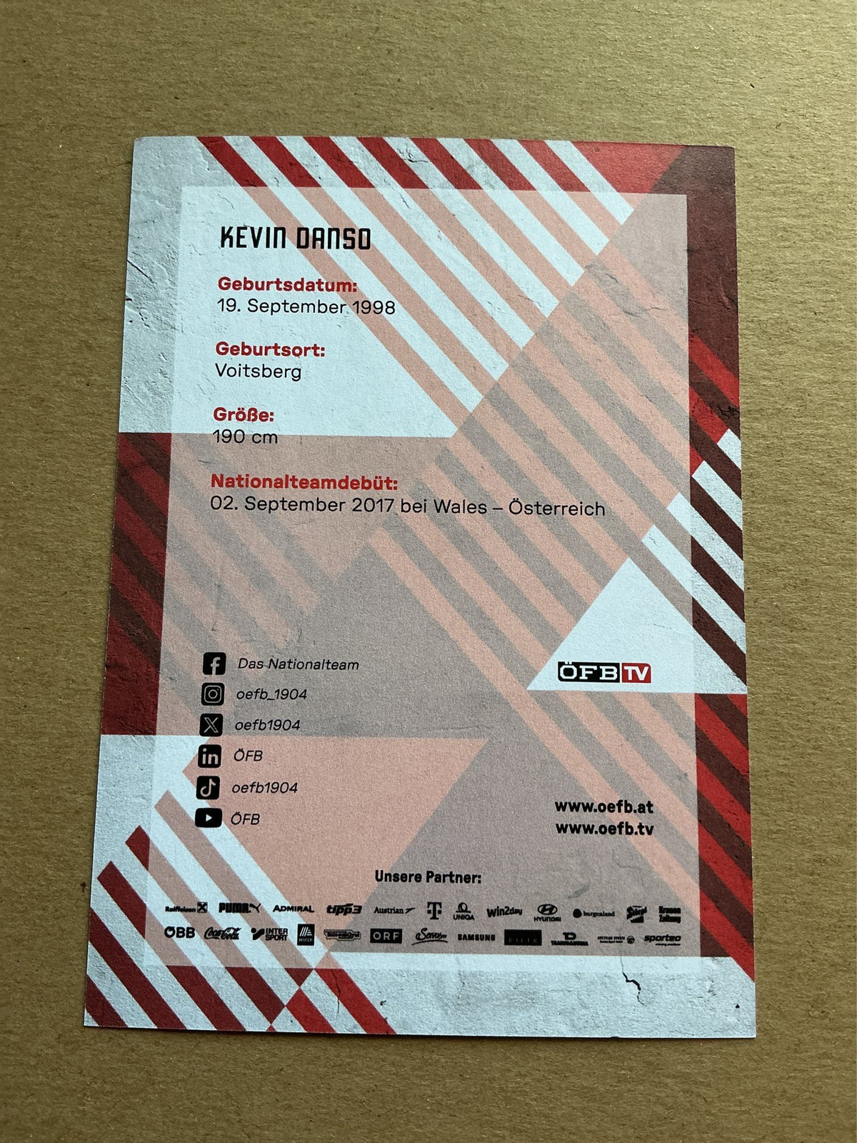 Kevin Danso, Austria 🇦🇹 FIFA World Cup 2026 hand signed