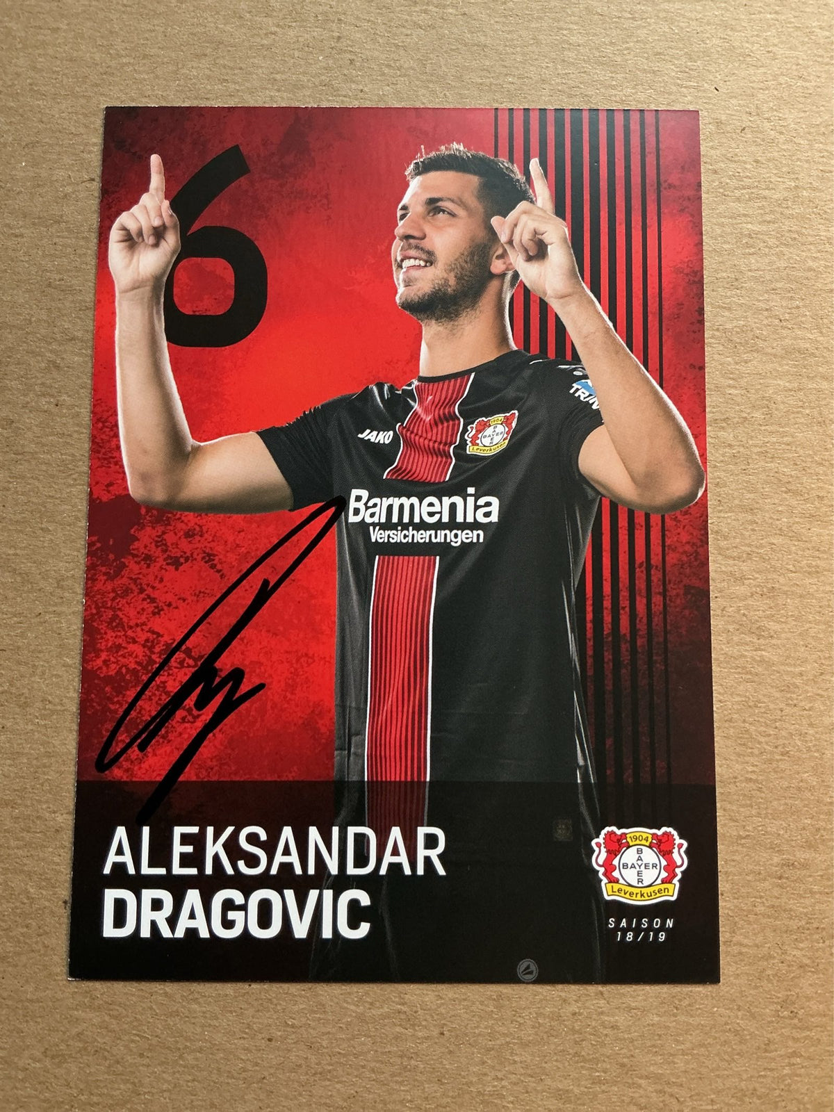 Aleksandar Dragovic, Austria 🇦🇹 Bayer 04 Leverkusen 2018/19 hand signed