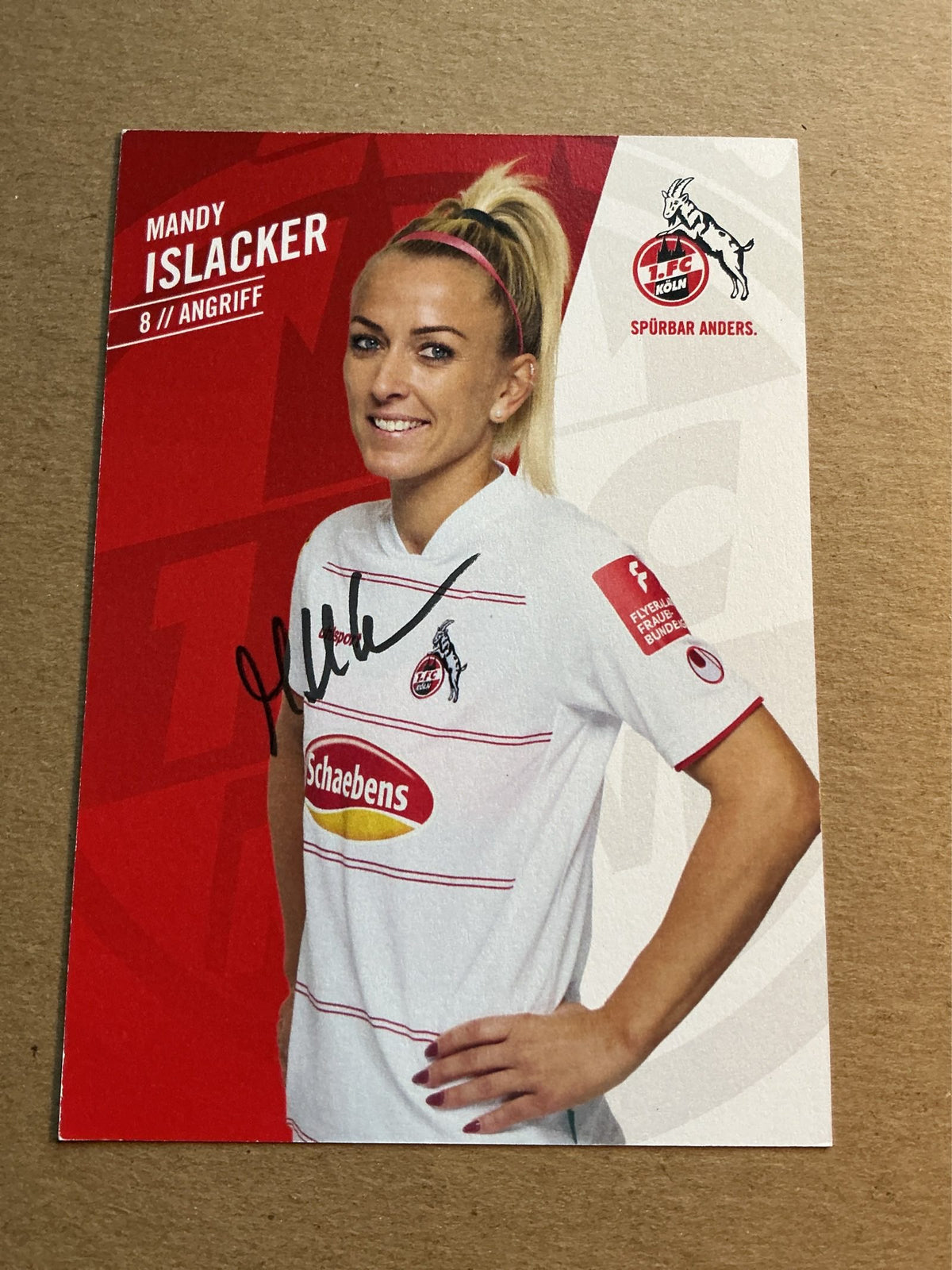 Mandy Islacker, Germany 🇩🇪 1.FC Köln 2021/22 hand signed
