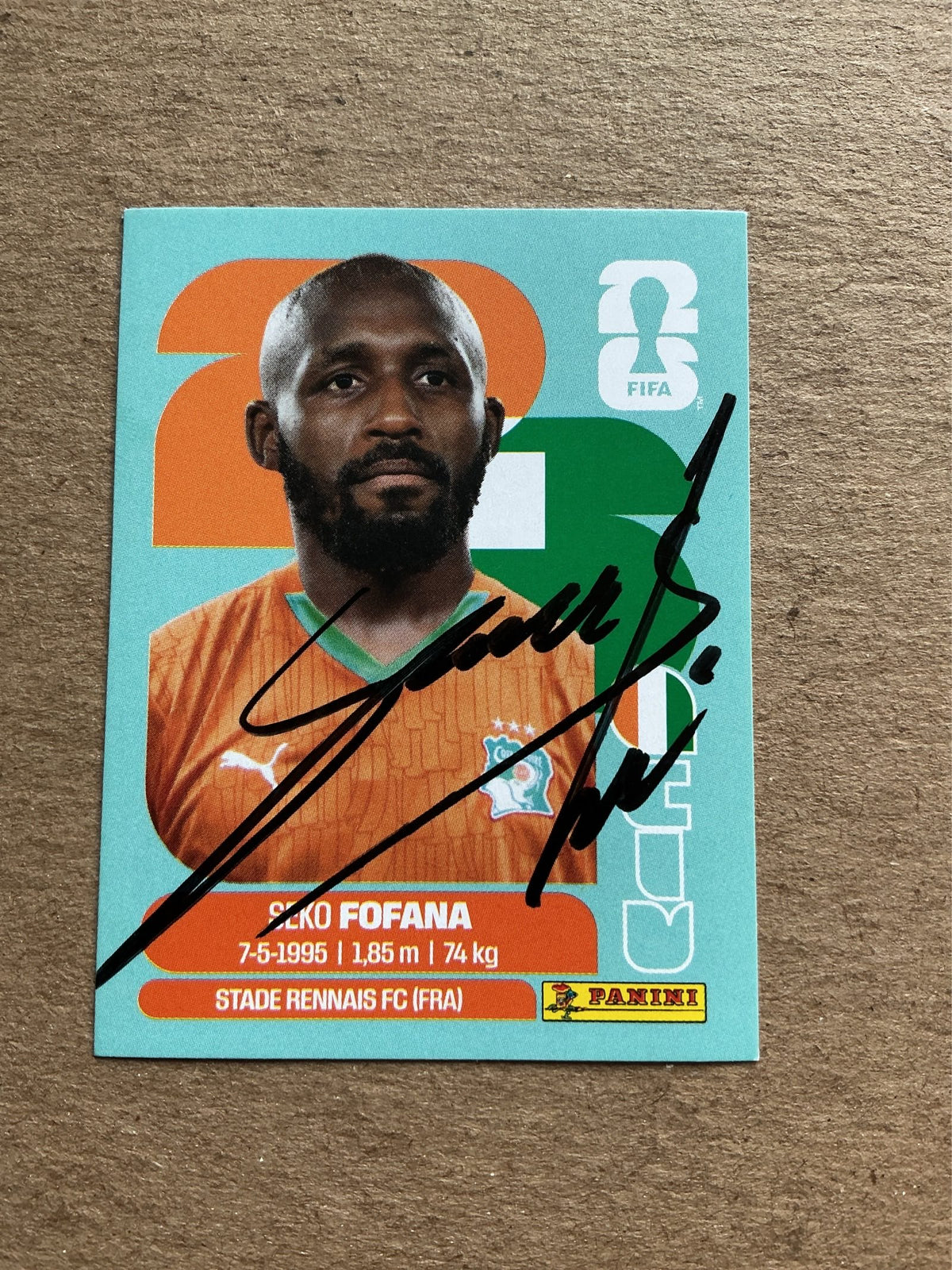 Seko Fofana, Ivory Coast 🇨🇮 FIFA World Cup 2026 Panini hand signed