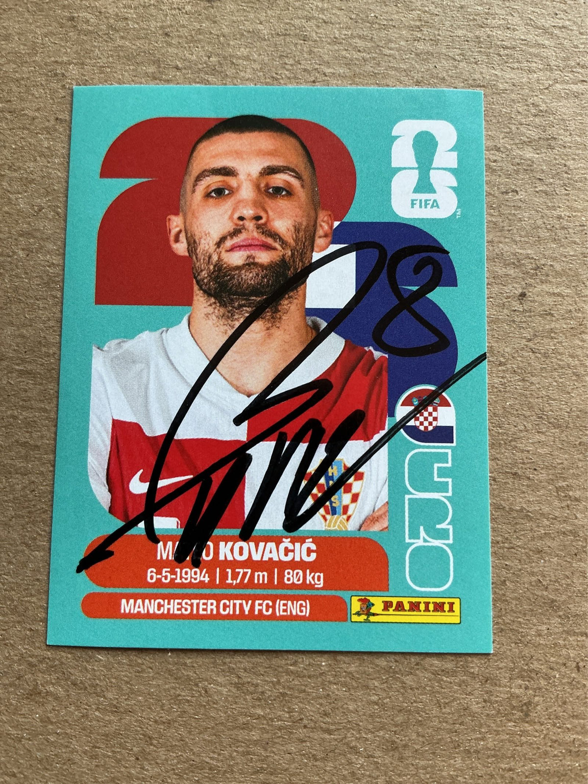 Mateo Kovačić, Croatia 🇭🇷 FIFA World Cup 2026 Panini hand signed