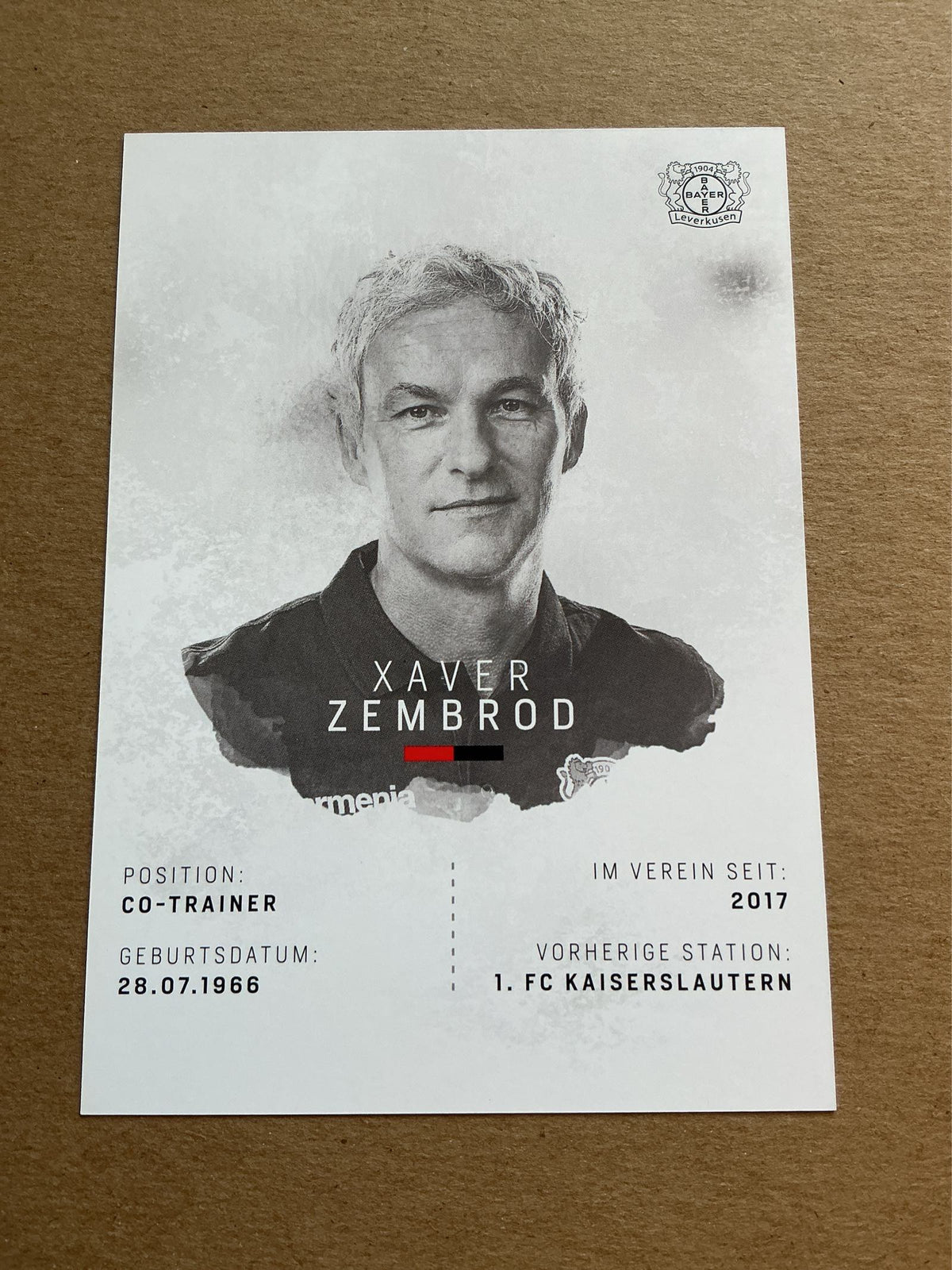 Xaver Zembrod, Germany 🇩🇪 Bayer 04 Leverkusen 2018/19 hand signed