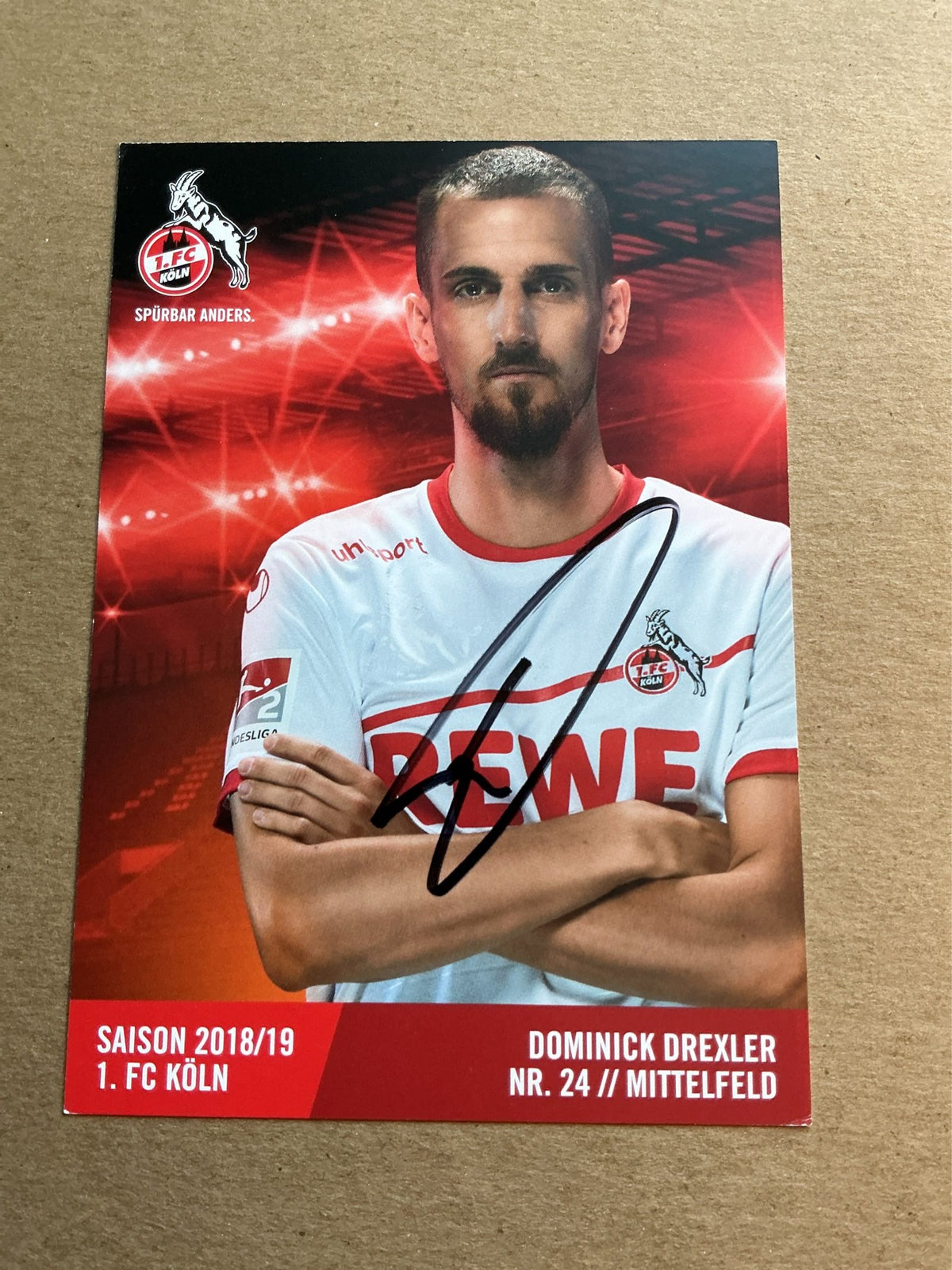 Dominick Drexler, Germany 🇩🇪 1.FC Köln 2018/19 hand signed