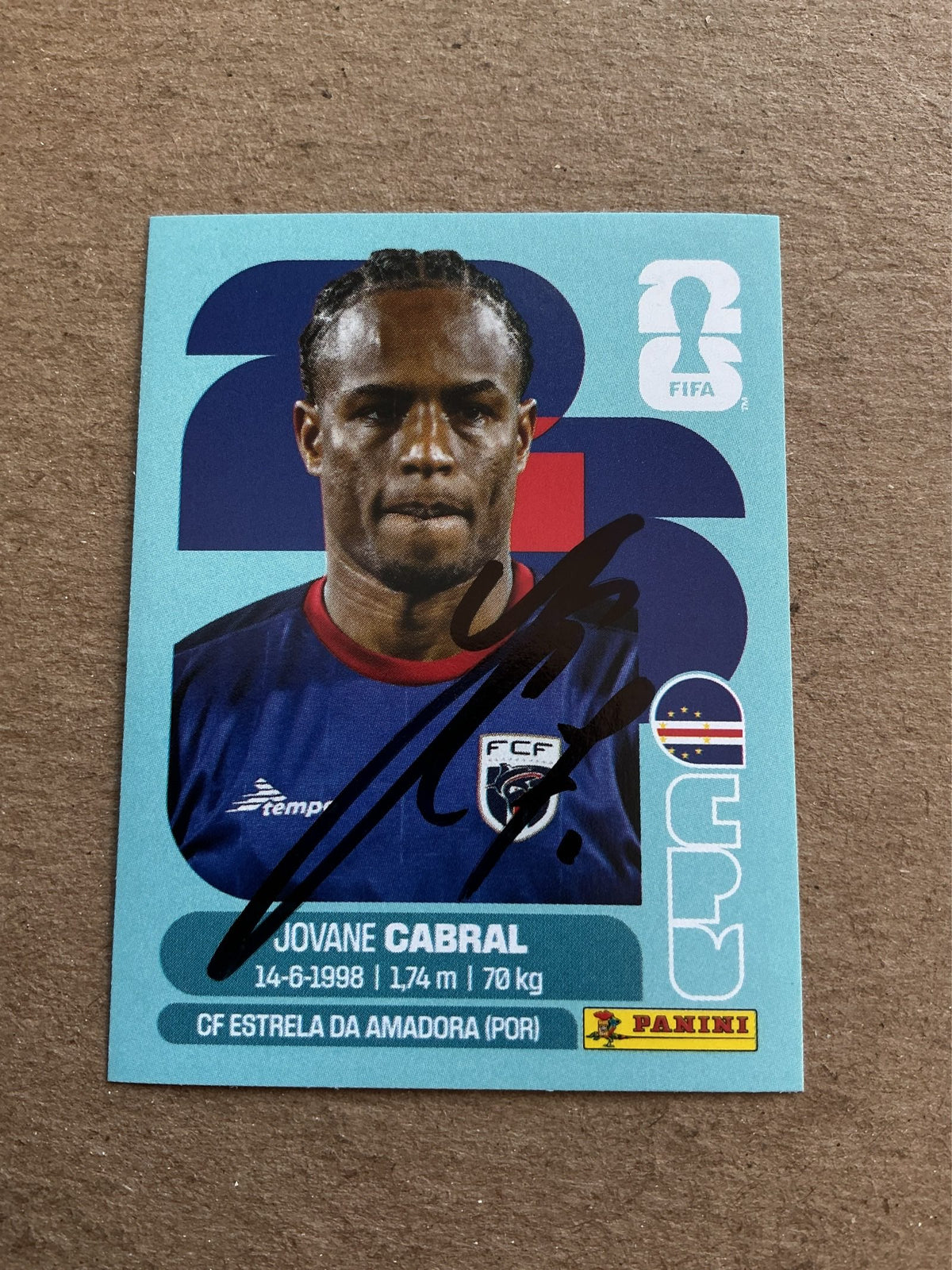 Jovane Cabral, Cape Verde 🇨🇻 FIFA World Cup 2026 Panini hand signed
