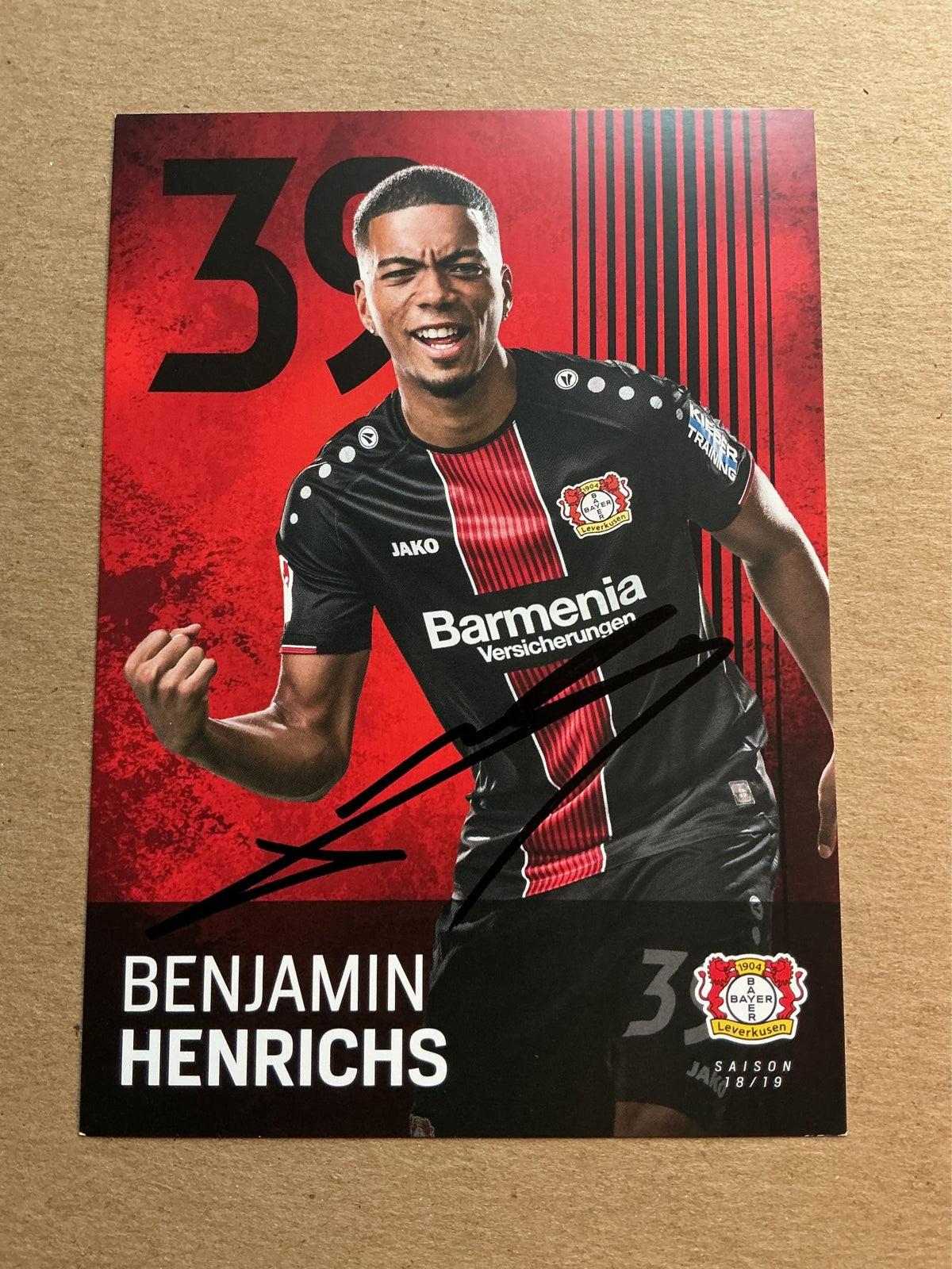 Benjamin Henrichs, Germany 🇩🇪 Bayer 04 Leverkusen 2018/19 hand signed