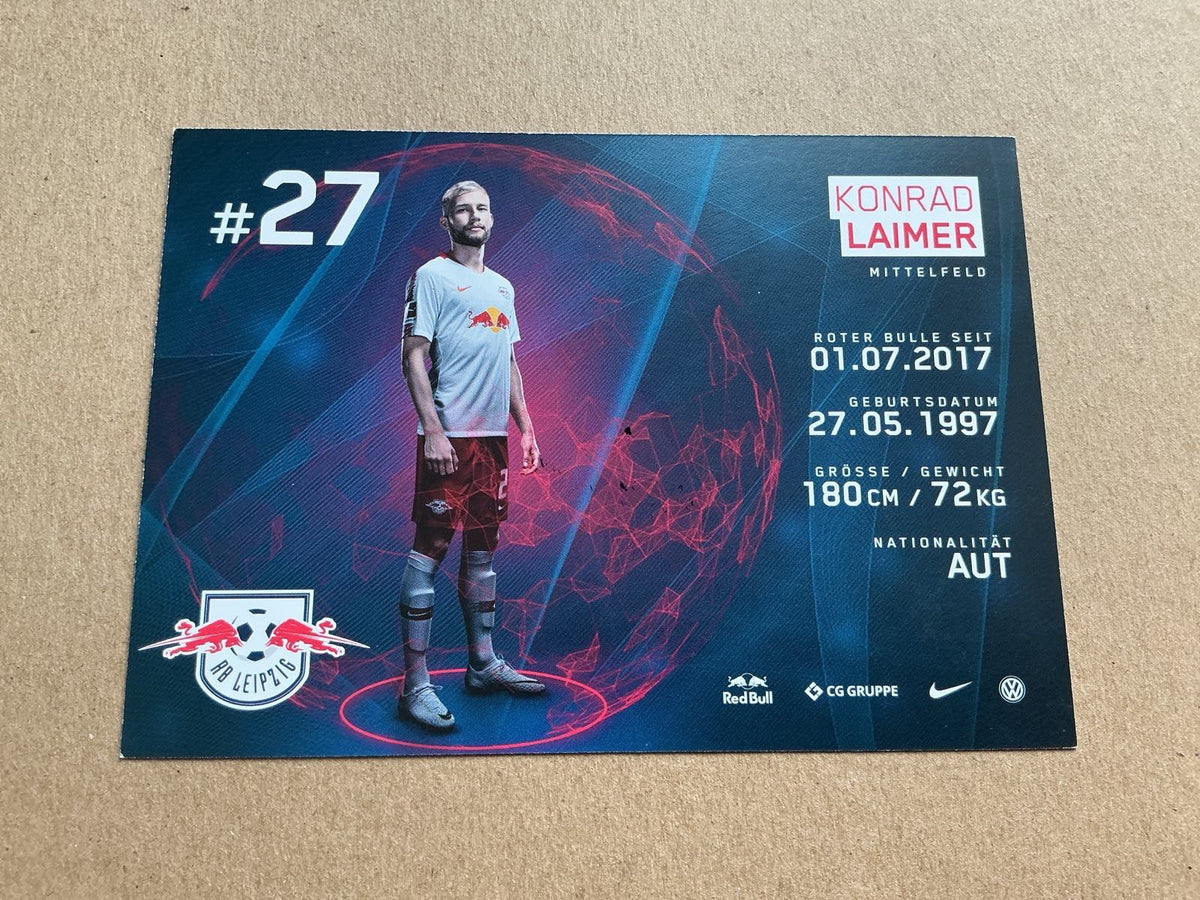 Konrad Laimer, Austria 🇦🇹 RB Leipzig 2018/19 hand signed