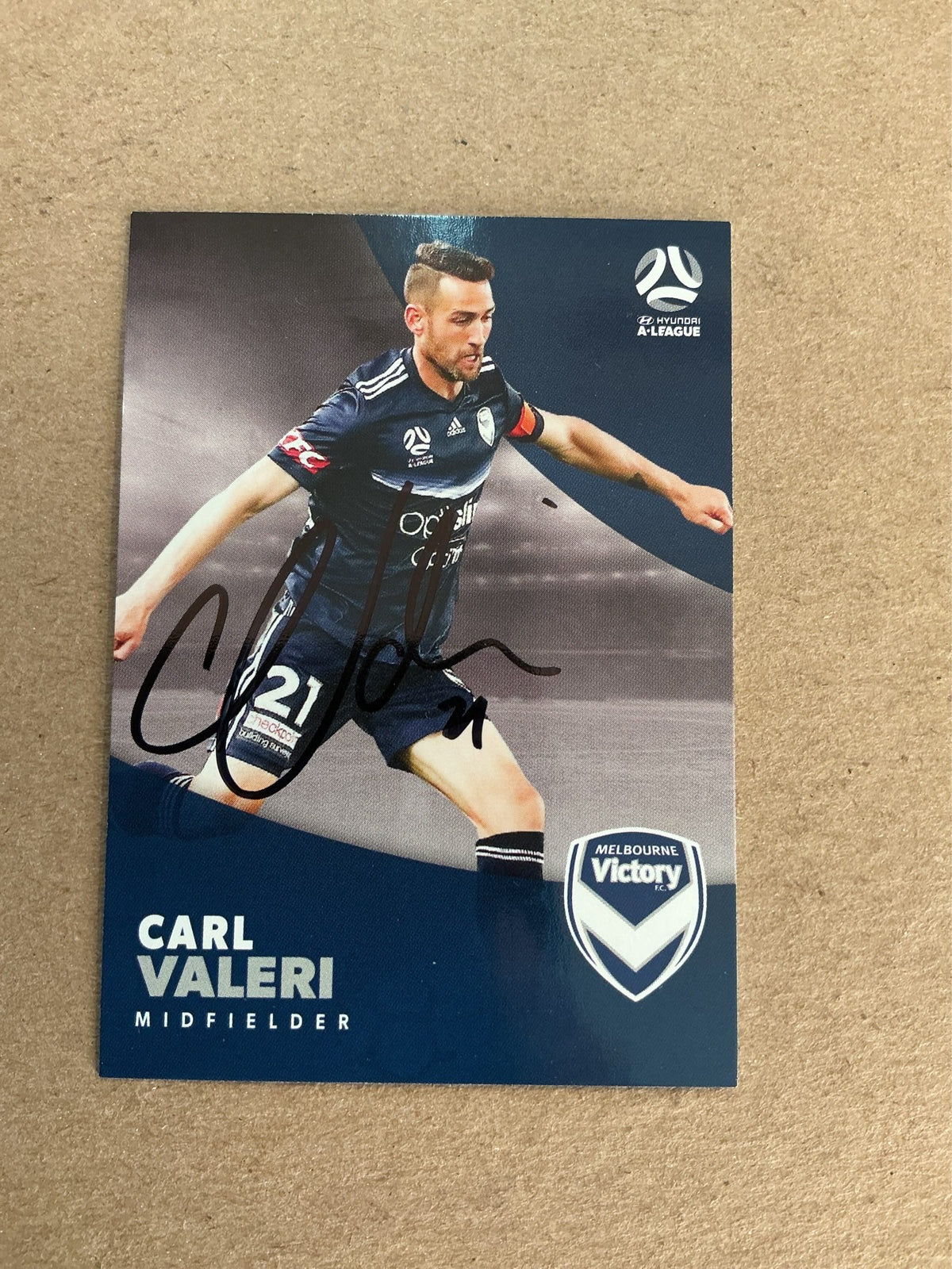 Carl Valeri, Australia 🇦🇺 Melbourne Victory 2017/18 hand signed