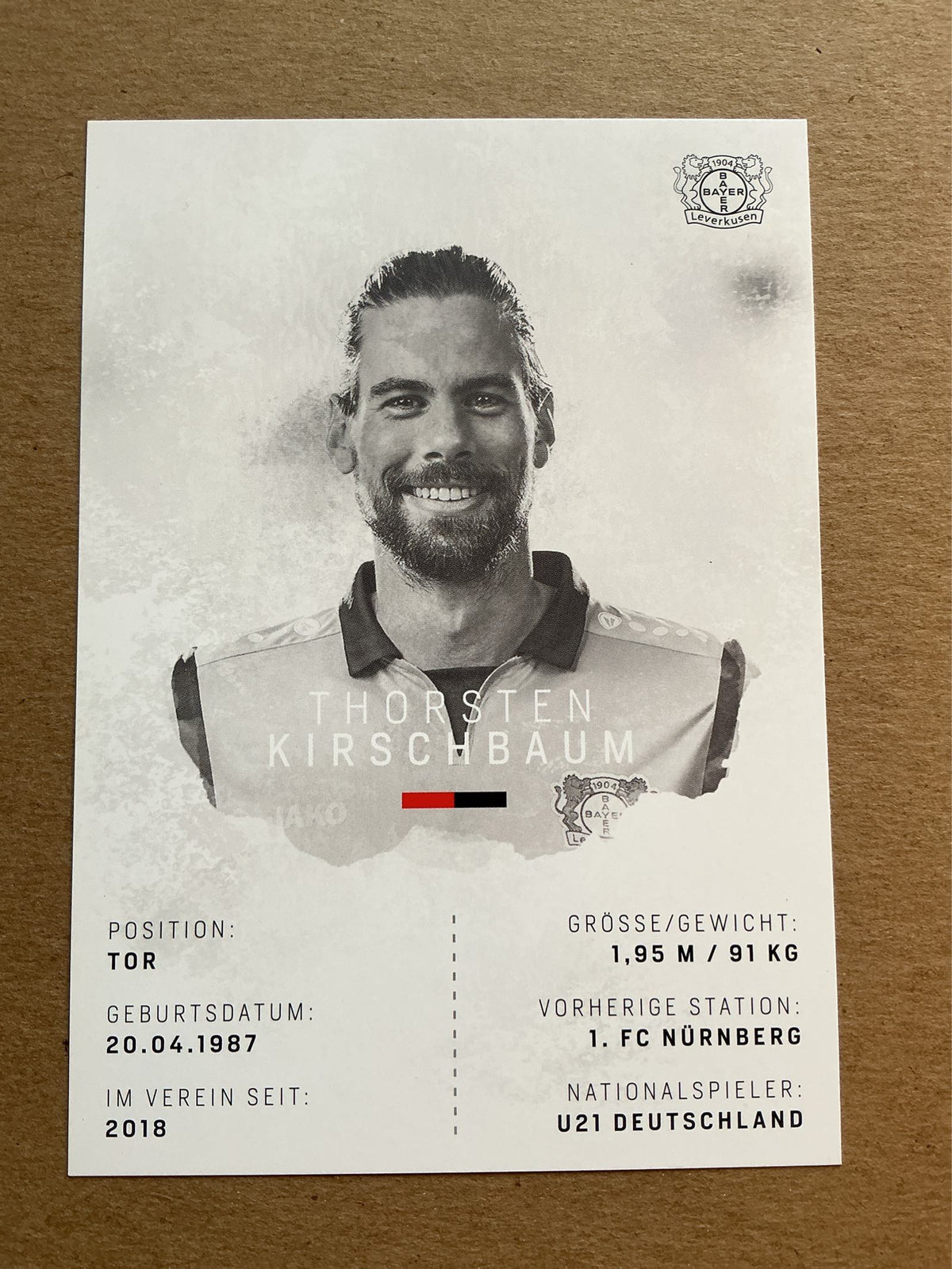 Thorsten Kirschbaum, Germany 🇩🇪 Bayer 04 Leverkusen 2018/19 hand signed