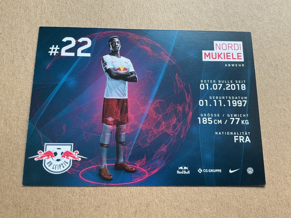 Nordi Mukiele, France 🇫🇷 RB Leipzig 2018/19 hand signed