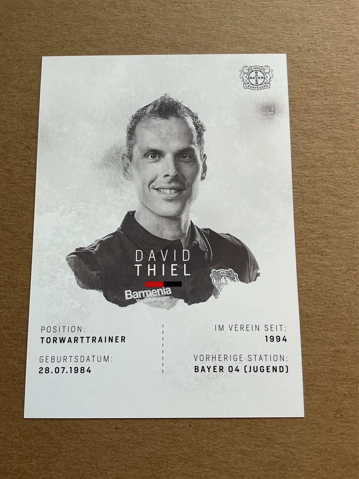 David Thiel, Germany 🇩🇪 Bayer 04 Leverkusen 2018/19 hand signed