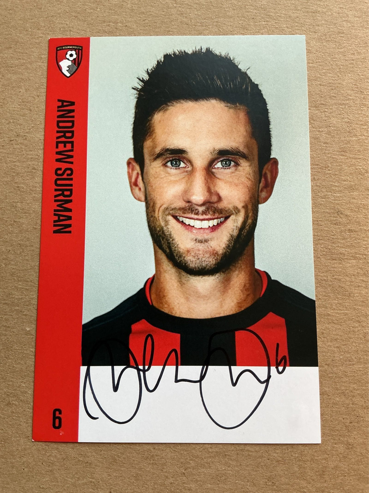 Andrew Surman, England 🏴󠁧󠁢󠁥󠁮󠁧󠁿 AFC Bournemouth 2017/18 hand signed