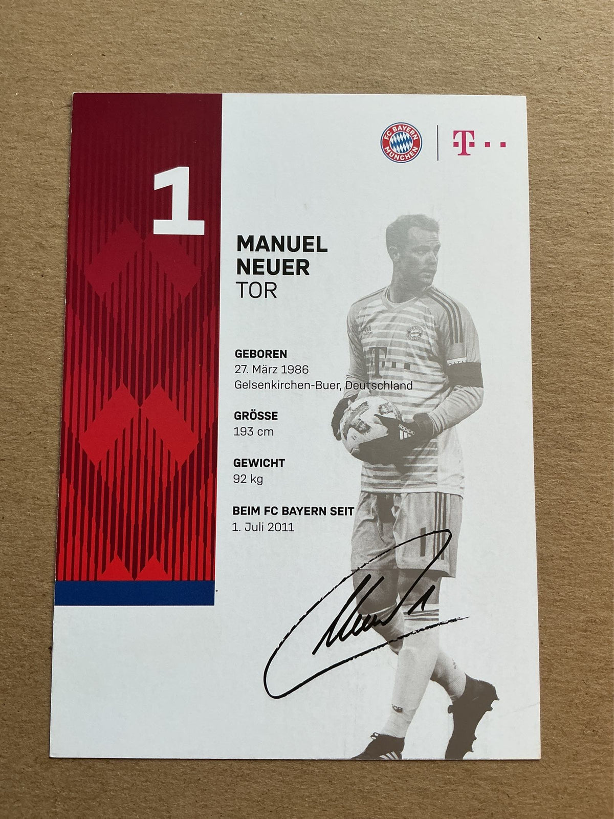 Manuel Neuer, Germany 🇩🇪 FC Bayern München 2018/19 hand signed