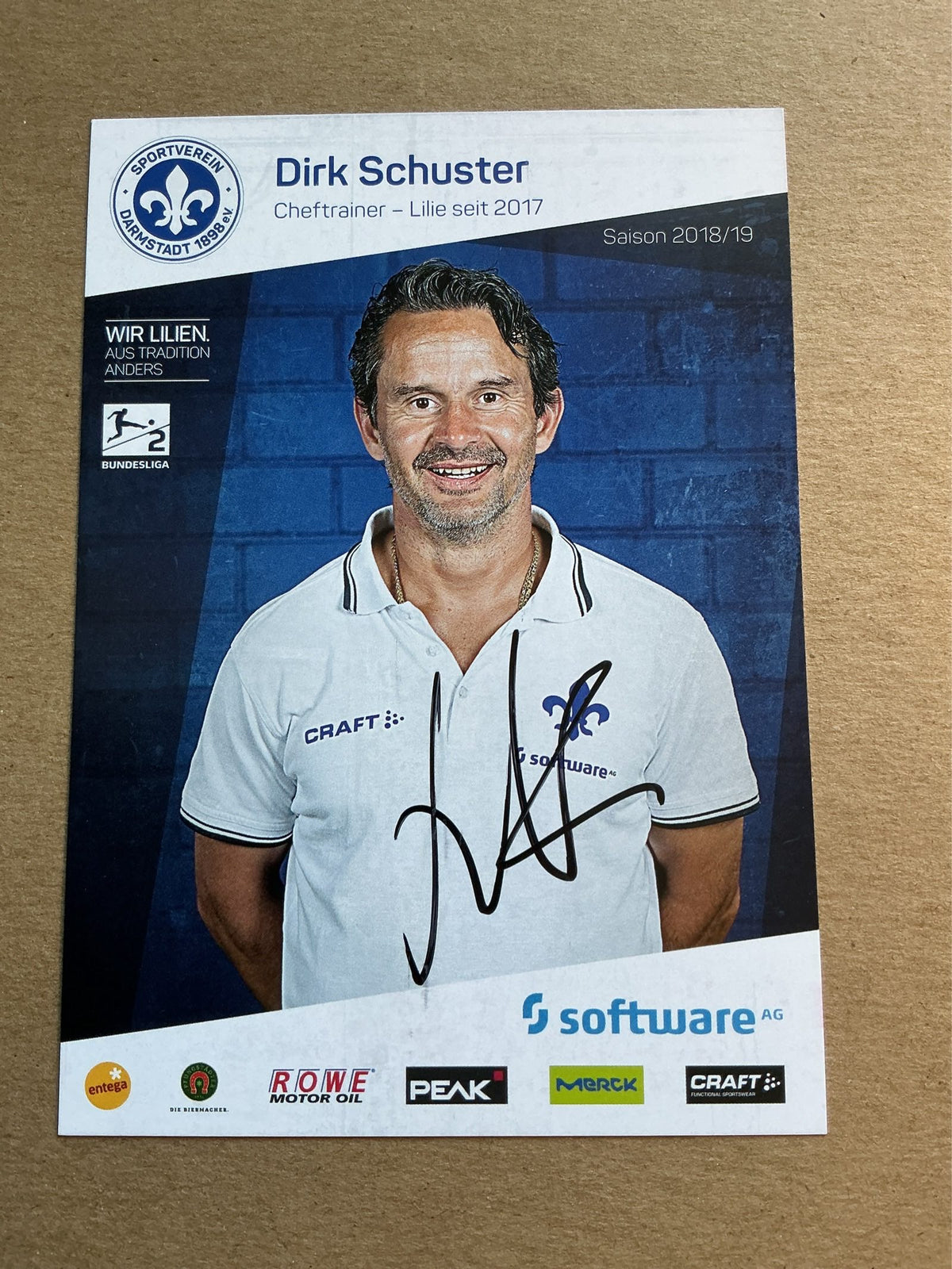 Dirk Schuster, Germany 🇩🇪 SV Darmstadt 98 2018/19 hand signed