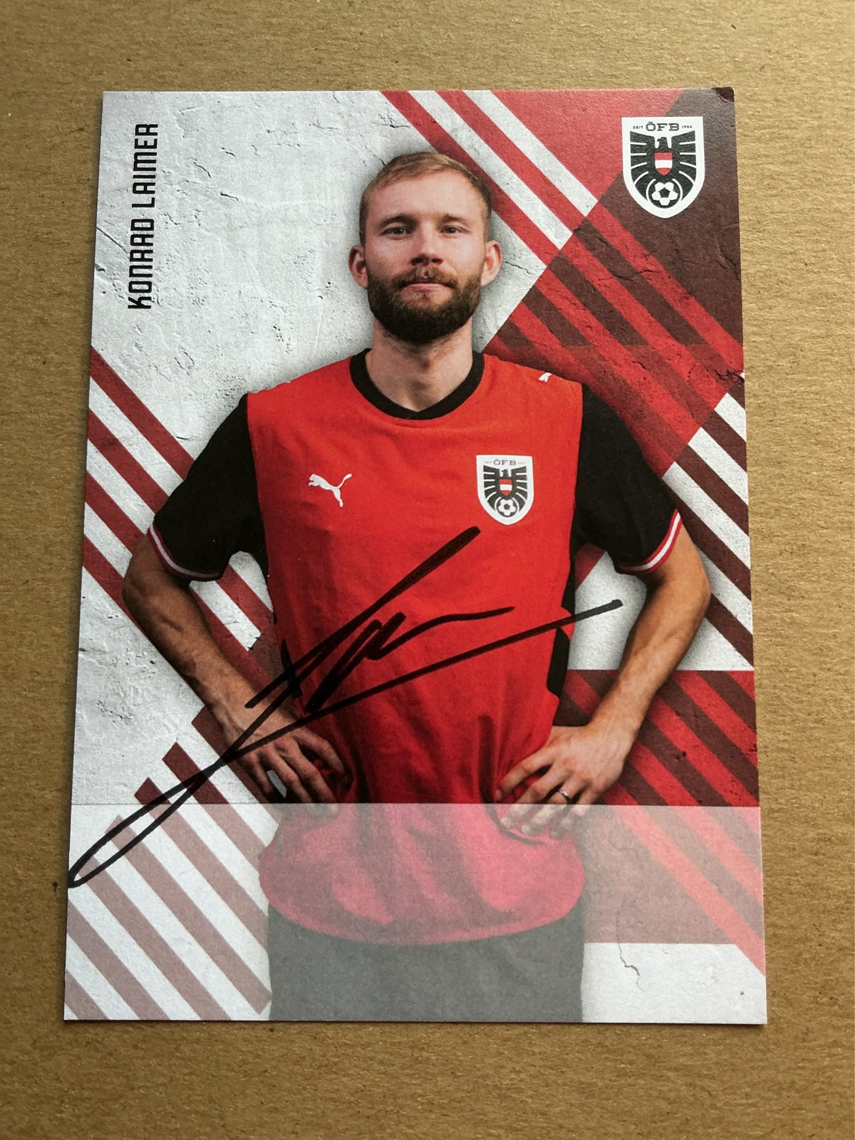 Konrad Laimer, Austria 🇦🇹 FIFA World Cup 2026 hand signed