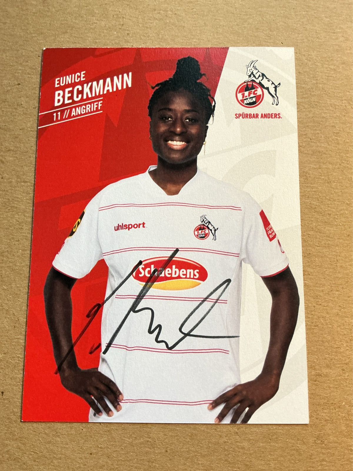 Eunice Beckmann, Germany 🇩🇪 1.FC Köln 2021/22 hand signed