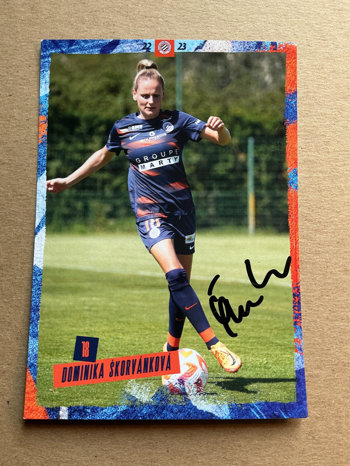 Dominika Škorvánková, Slovakia 🇸🇰 Montpellier HSC 2022/23 hand signed
