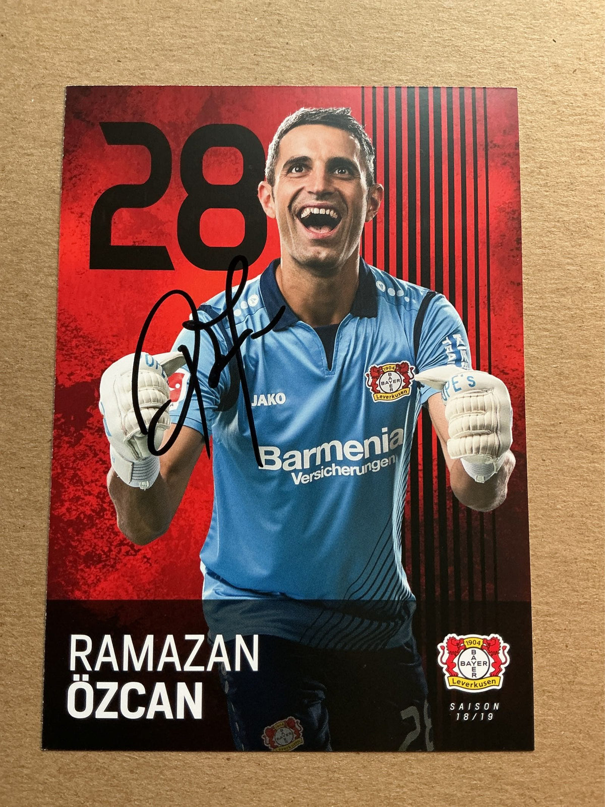 Ramazan Özcan, Austria 🇦🇹 Bayer 04 Leverkusen 2018/19 hand signed