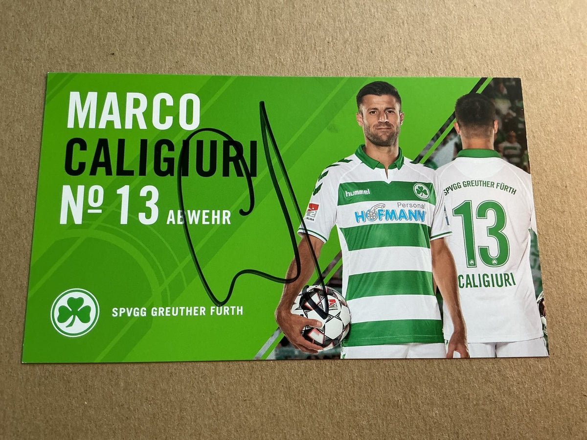 Marco Caligiuri, Germany 🇩🇪 SpVgg Greuther Fürth 2018/19 hand signed