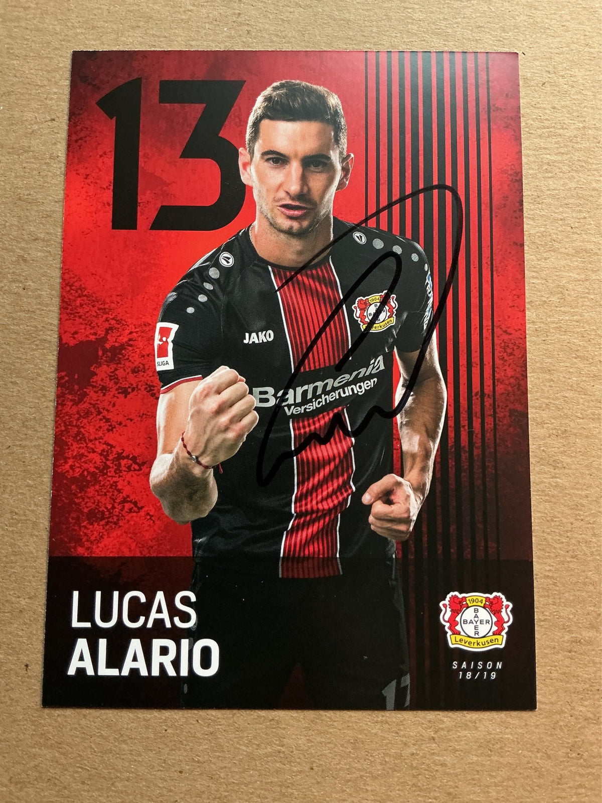 Lucas Alario, Argentina 🇦🇷 Bayer 04 Leverkusen 2018/19 hand signed