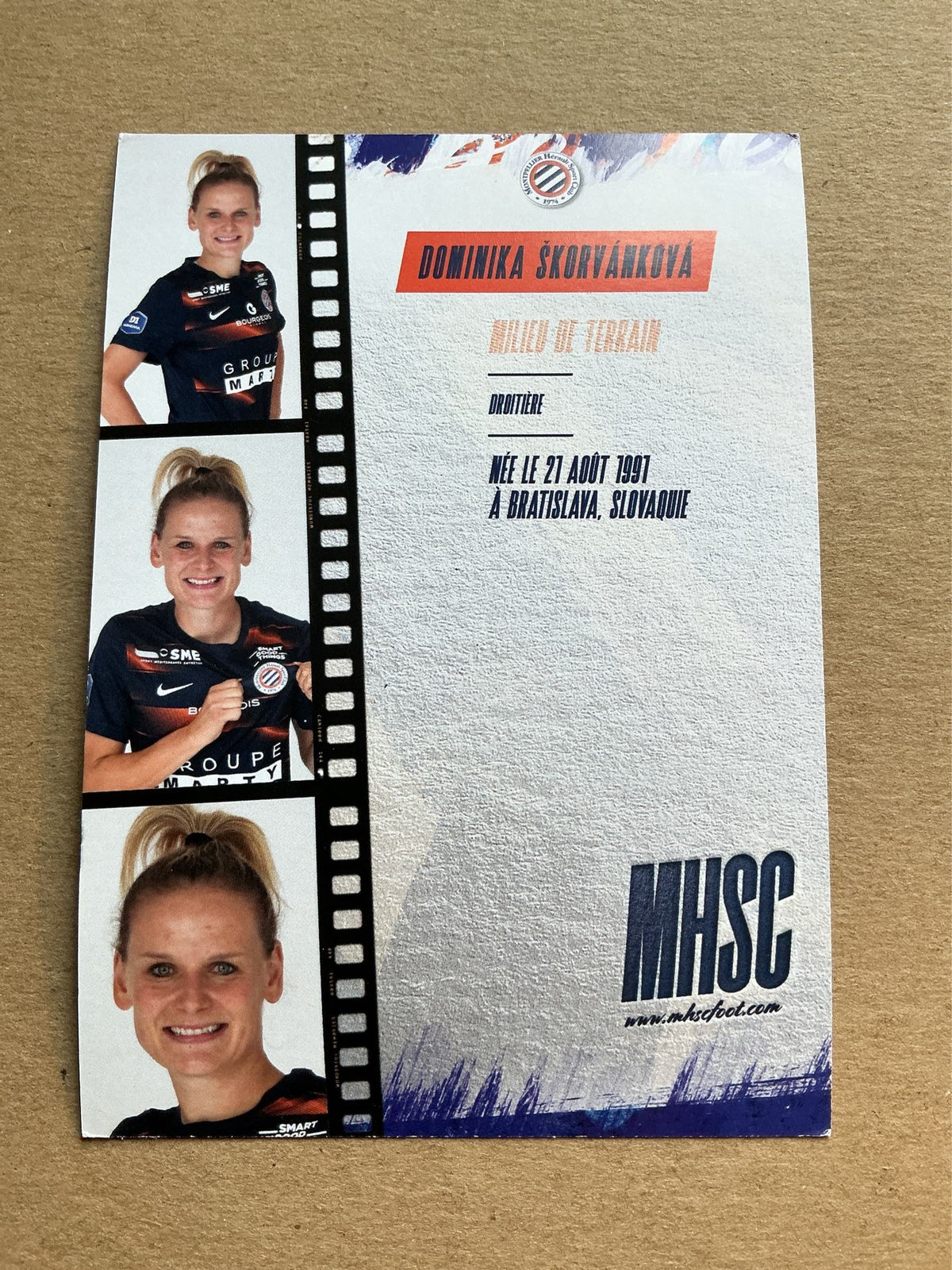 Dominika Škorvánková, Slovakia 🇸🇰 Montpellier HSC 2022/23 hand signed