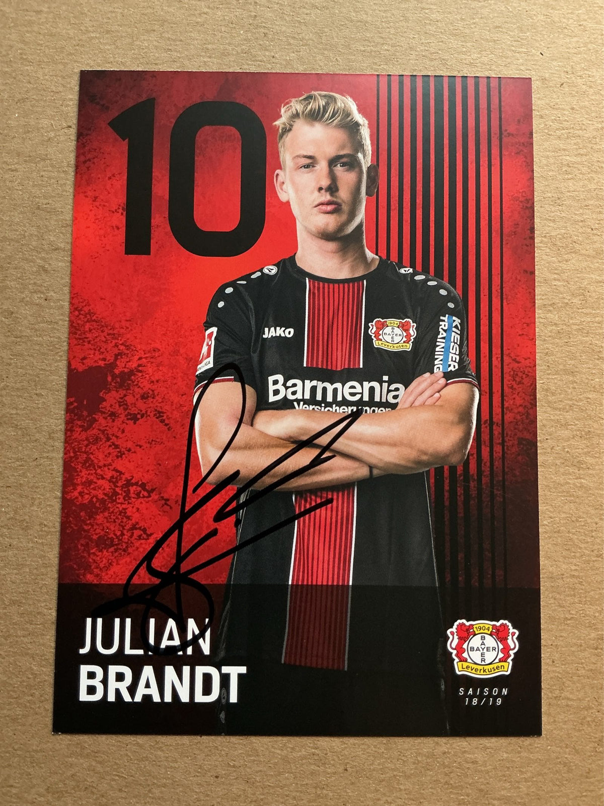 Julian Brandt, Germany 🇩🇪 Bayer 04 Leverkusen 2018/19 hand signed