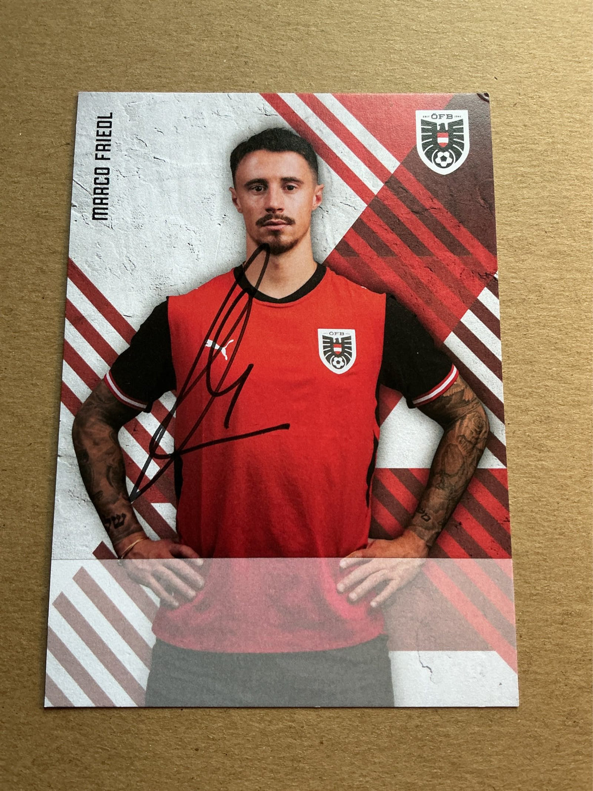 Marco Friedl, Austria 🇦🇹 FIFA World Cup 2026 hand signed