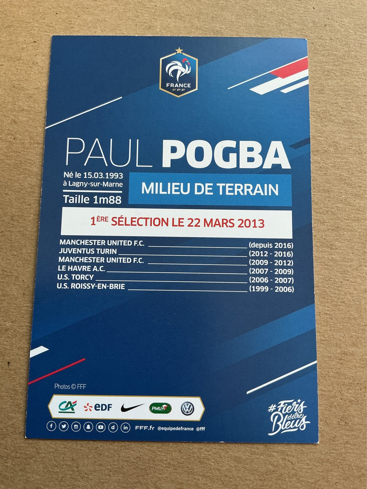 Paul Pogba, France 🇫🇷 FIFA World Cup 2018 hand signed