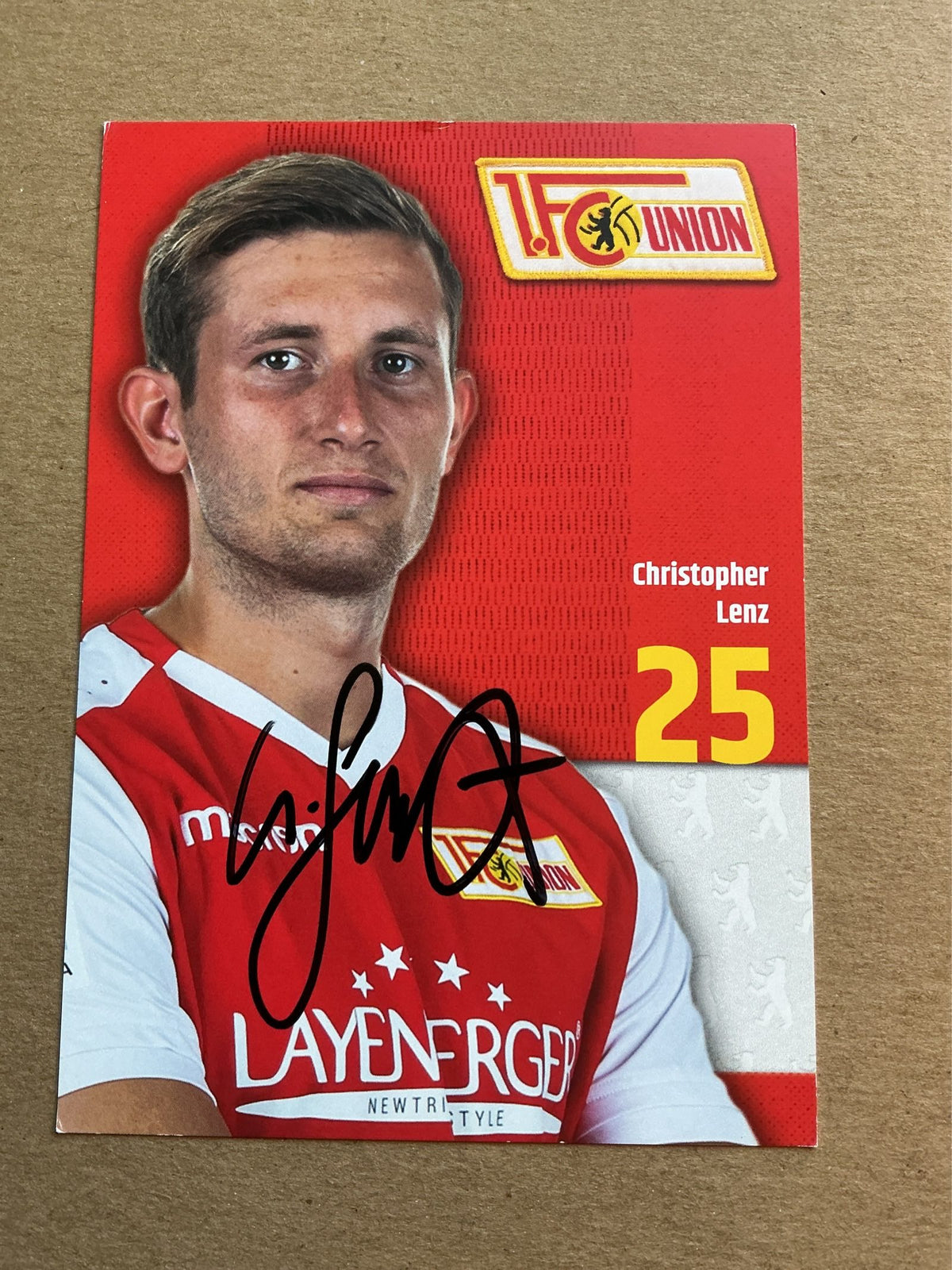 Christopher Lenz, Germany 🇩🇪 1.FC Union Berlin 2018/19 hand signed