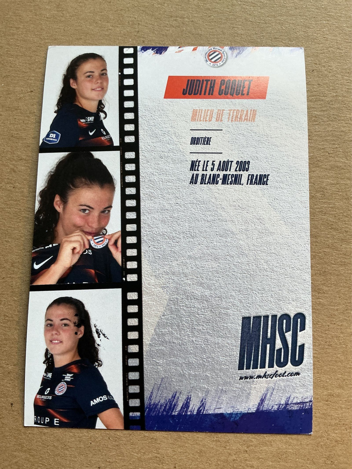 Judith Coquet, France 🇫🇷 Montpellier HSC 2022/23 hand signed