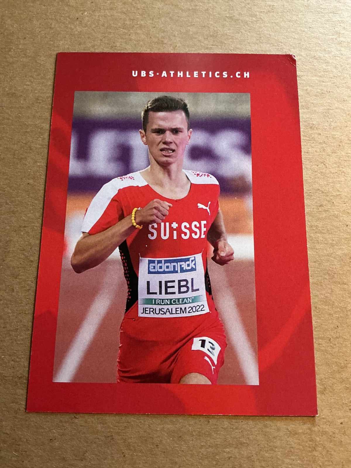 Aarno Liebl, Switzerland 🇨🇭 Athletics Sports 2025 hand signed - Autographs-World