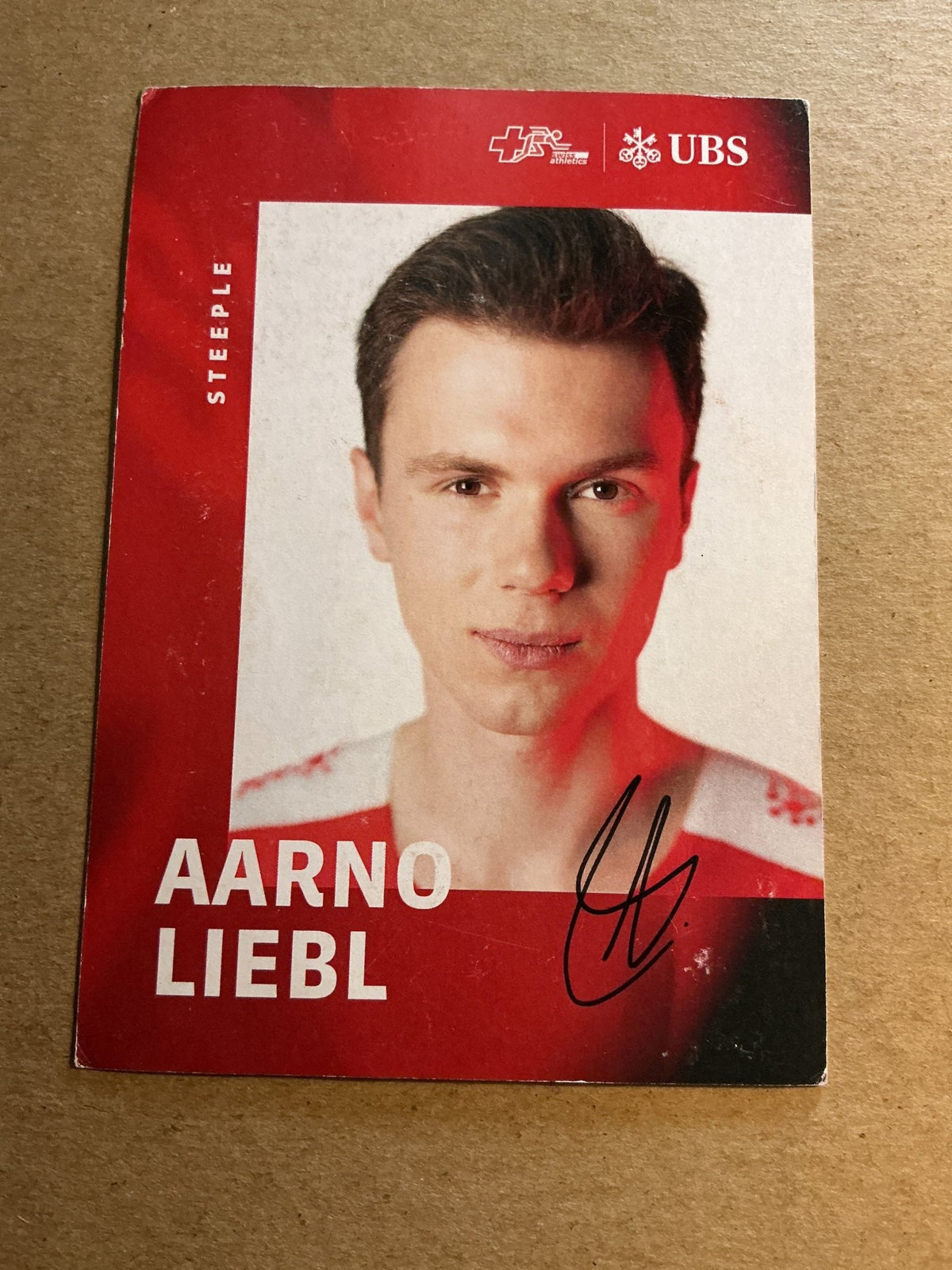 Aarno Liebl, Switzerland 🇨🇭 Athletics Summer Olympics 2024 hand signed - Autographs-World