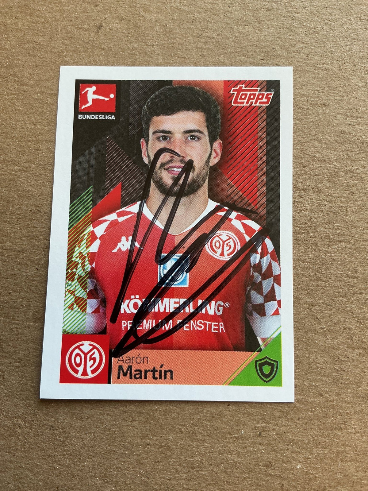 Aaron Martin, Spain 🇪🇸 FSV Mainz 05 2020/21 Topps hand signed - Autographs-World