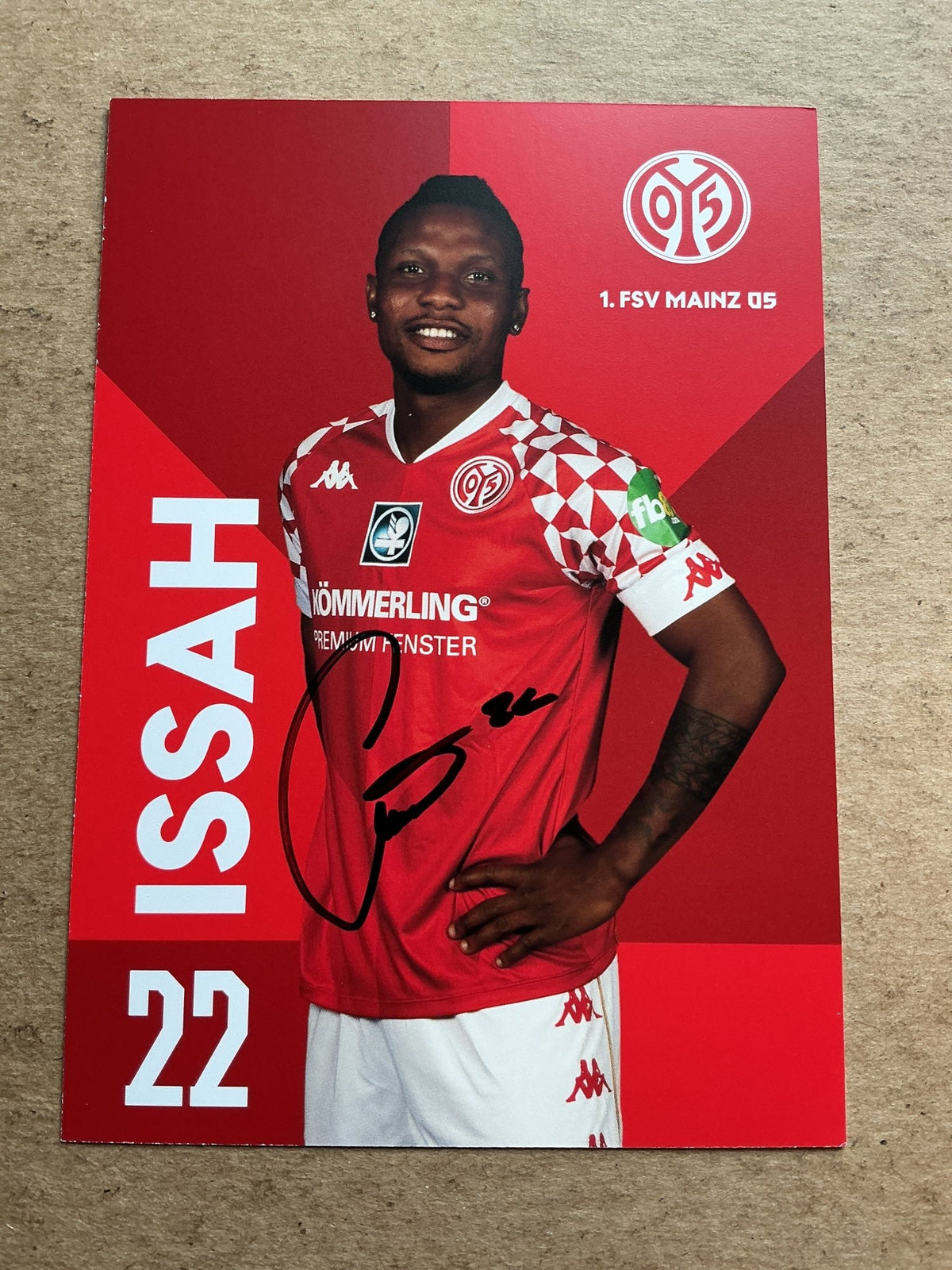 Abass Isaah, Ghana 🇬🇭 FSV Mainz 05 2020/21 hand signed - Autographs-World