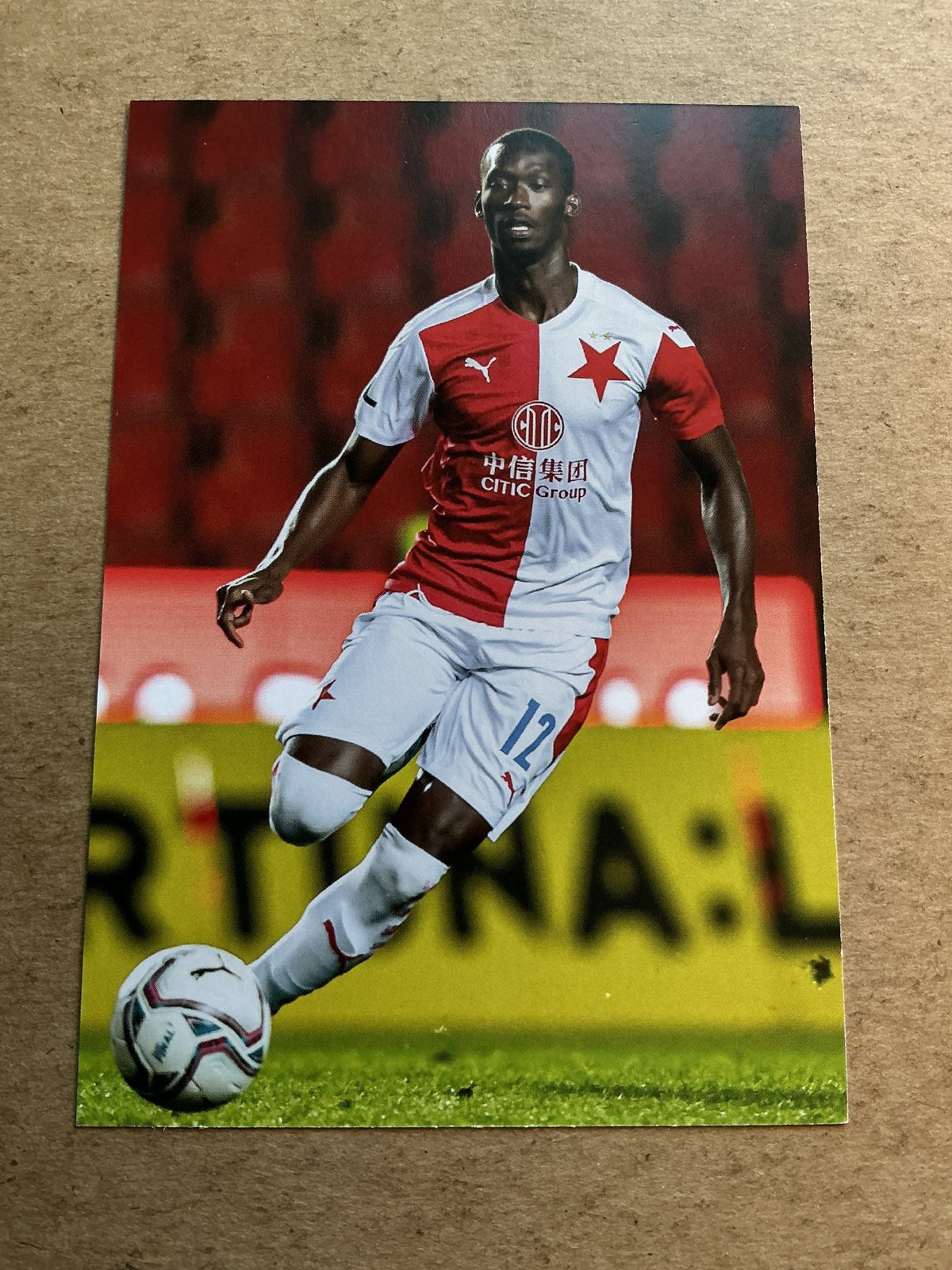 Abdallah Sima, Senegal 🇸🇳 SK Slavia Prague 2020/21 hand signed - Autographs-World