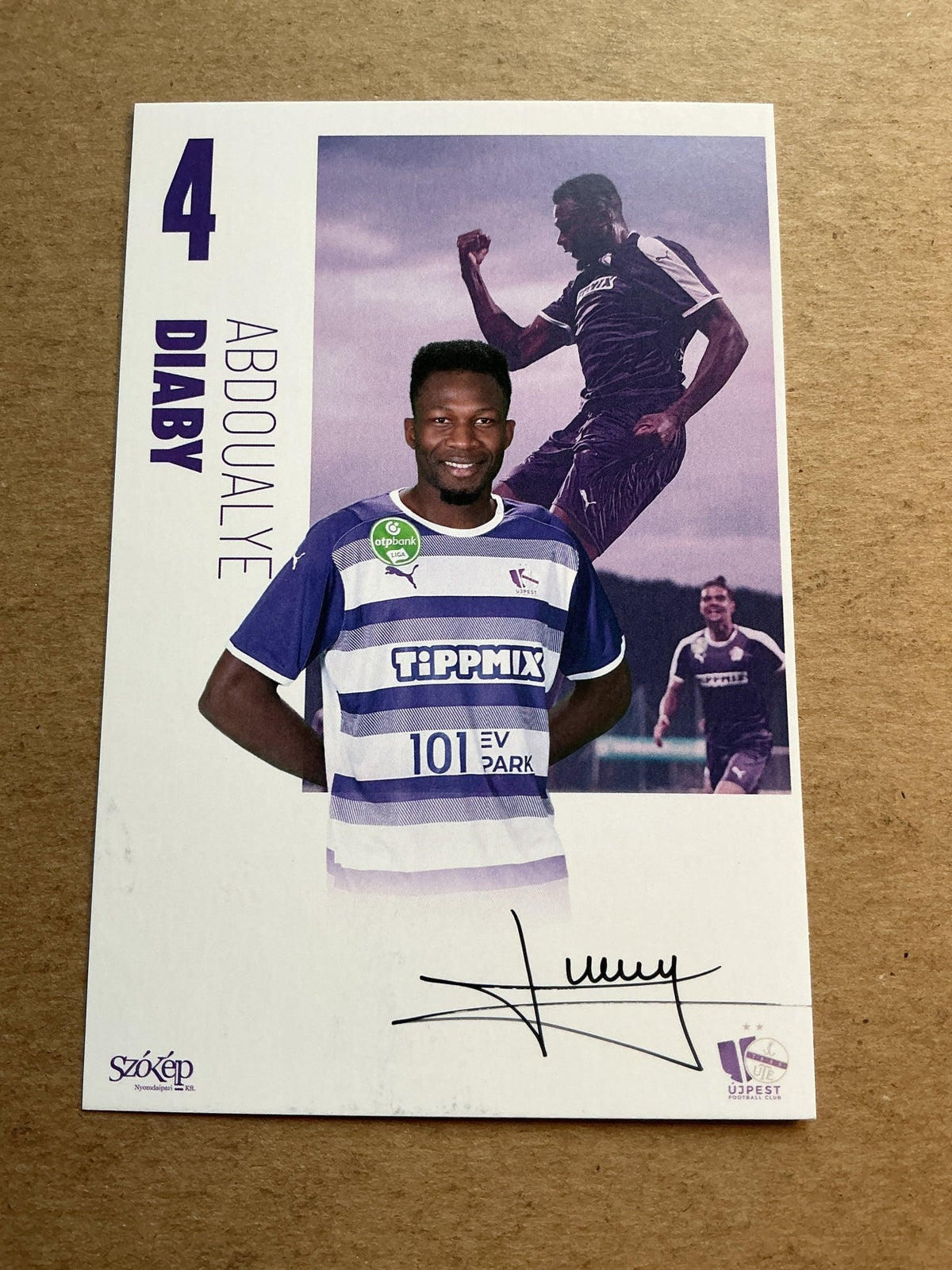 Abdoulaye Diaby, Mali 🇲🇱 Újpest FC 2021/22 hand signed - Autographs-World