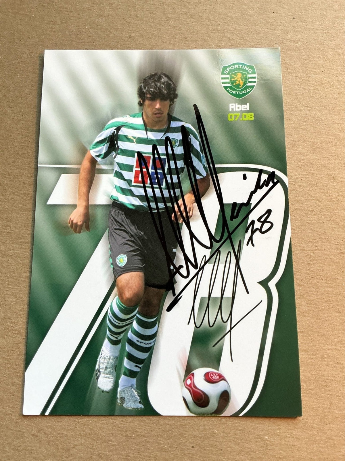 Abel Ferreira, Portugal 🇵🇹 Sporting CP 2007/08 hand signed - Autographs-World